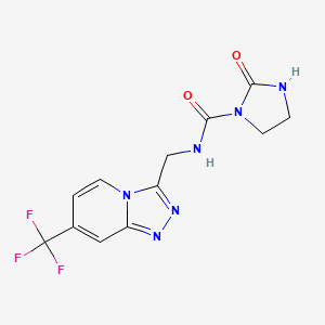 2-oxo-N-((7-(trifluoromethyl)-[1,2,4]triazolo[4,3-a]pyridin-3-yl)methyl)imidazolidine-1-carboxamide