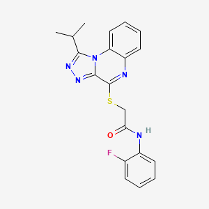 N-(2-fluorophenyl)-2-((1-isopropyl-[1,2,4]triazolo[4,3-a]quinoxalin-4-yl)thio)acetamide