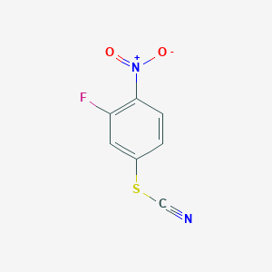 molecular formula C7H3FN2O2S B2852227 3-Fluoro-4-nitrophenylthiocyanate CAS No. 2149598-30-9