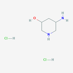 molecular formula C5H14Cl2N2O B2852236 5-Aminopiperidin-3-ol;dihydrochloride CAS No. 2445784-53-0