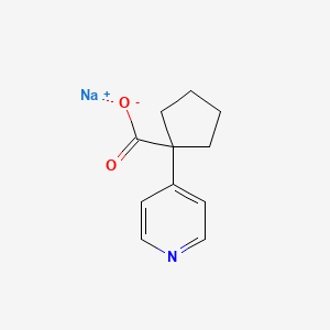 Sodium;1-pyridin-4-ylcyclopentane-1-carboxylate