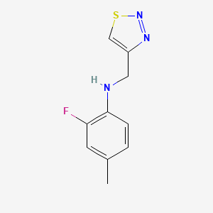 molecular formula C10H10FN3S B2852241 2-fluoro-4-methyl-N-[(1,2,3-thiadiazol-4-yl)methyl]aniline CAS No. 1157062-68-4