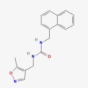 molecular formula C17H17N3O2 B2852249 1-((5-Methylisoxazol-4-yl)methyl)-3-(naphthalen-1-ylmethyl)urea CAS No. 2034245-59-3