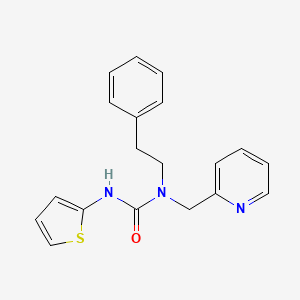 molecular formula C19H19N3OS B2852250 1-Phenethyl-1-(pyridin-2-ylmethyl)-3-(thiophen-2-yl)urea CAS No. 1286720-34-0