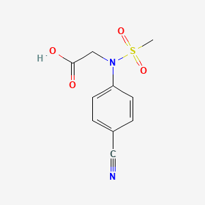 molecular formula C10H10N2O4S B2852256 N-(4-cyanophenyl)-N-(methylsulfonyl)glycine CAS No. 1219573-92-8