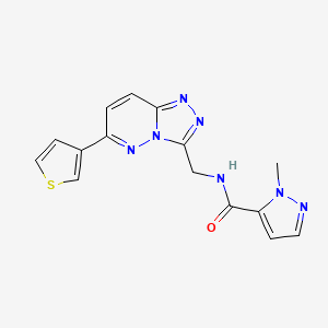 1-methyl-N-((6-(thiophen-3-yl)-[1,2,4]triazolo[4,3-b]pyridazin-3-yl)methyl)-1H-pyrazole-5-carboxamide