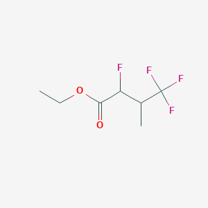 molecular formula C7H10F4O2 B2852262 Ethyl 2,4,4,4-tetrafluoro-3-methylbutanoate CAS No. 2219370-92-8