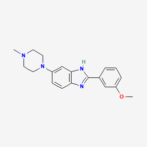 2-(3-methoxyphenyl)-6-(4-methylpiperazino)-1H-1,3-benzimidazole