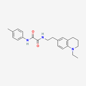 molecular formula C22H27N3O2 B2852275 N1-(2-(1-ethyl-1,2,3,4-tetrahydroquinolin-6-yl)ethyl)-N2-(p-tolyl)oxalamide CAS No. 955774-00-2