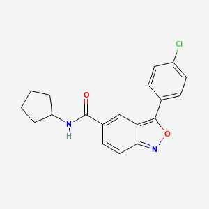 3-(4-chlorophenyl)-N-cyclopentyl-2,1-benzoxazole-5-carboxamide