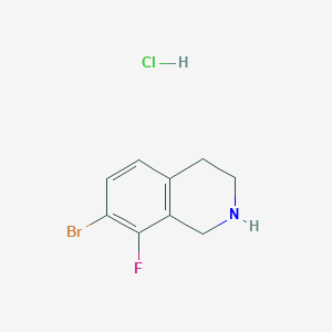 molecular formula C9H10BrClFN B2852295 7-Bromo-8-fluoro-1,2,3,4-tetrahydroisoquinoline;hydrochloride CAS No. 2375270-83-8