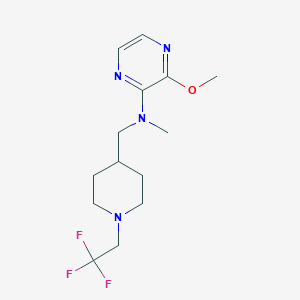 molecular formula C14H21F3N4O B2852304 3-Methoxy-N-methyl-N-[[1-(2,2,2-trifluoroethyl)piperidin-4-yl]methyl]pyrazin-2-amine CAS No. 2380179-38-2
