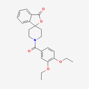 molecular formula C23H25NO5 B2852306 1'-(3,4-diethoxybenzoyl)-3H-spiro[isobenzofuran-1,4'-piperidin]-3-one CAS No. 1705881-51-1