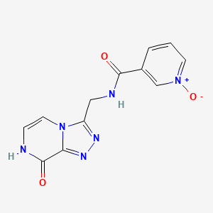molecular formula C12H10N6O3 B2852310 3-(((8-Hydroxy-[1,2,4]triazolo[4,3-a]pyrazin-3-yl)methyl)carbamoyl)pyridine 1-oxide CAS No. 2034554-78-2