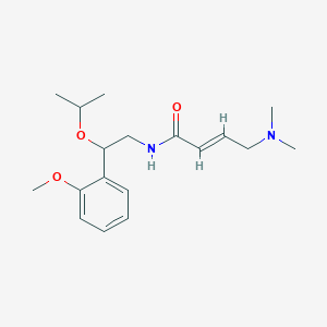 molecular formula C18H28N2O3 B2852311 (E)-4-(Dimethylamino)-N-[2-(2-methoxyphenyl)-2-propan-2-yloxyethyl]but-2-enamide CAS No. 2411326-00-4