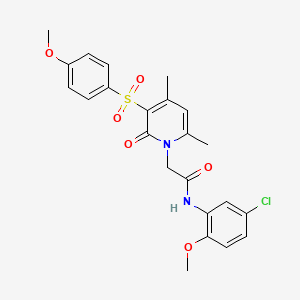 molecular formula C23H23ClN2O6S B2852312 N-(5-chloro-2-methoxyphenyl)-2-(3-((4-methoxyphenyl)sulfonyl)-4,6-dimethyl-2-oxopyridin-1(2H)-yl)acetamide CAS No. 946215-85-6