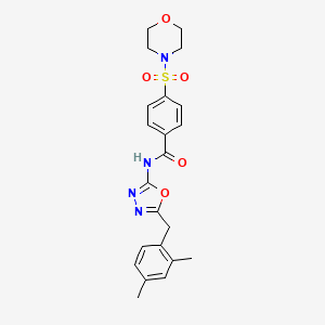 molecular formula C22H24N4O5S B2852341 N-(5-(2,4-dimethylbenzyl)-1,3,4-oxadiazol-2-yl)-4-(morpholinosulfonyl)benzamide CAS No. 954695-55-7