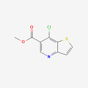 molecular formula C9H6ClNO2S B2852346 7-氯噻吩并[3,2-B]吡啶-6-甲酸甲酯 CAS No. 96516-52-8