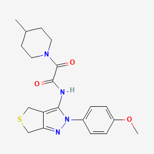 molecular formula C20H24N4O3S B2852347 N-[2-(4-methoxyphenyl)-4,6-dihydrothieno[3,4-c]pyrazol-3-yl]-2-(4-methylpiperidin-1-yl)-2-oxoacetamide CAS No. 899741-66-3