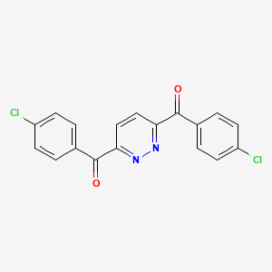 molecular formula C18H10Cl2N2O2 B2852354 [6-(4-Chlorobenzoyl)-3-pyridazinyl](4-chlorophenyl)methanone CAS No. 400088-05-3