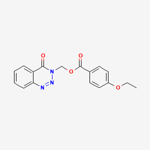 molecular formula C17H15N3O4 B2852360 (4-Oxo-1,2,3-benzotriazin-3-yl)methyl 4-ethoxybenzoate CAS No. 485340-48-5