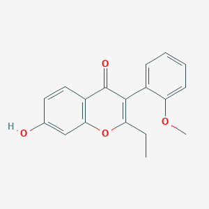 molecular formula C18H16O4 B2852389 2-Ethyl-7-hydroxy-3-(2-methoxyphenyl)chromen-4-one CAS No. 323575-75-3