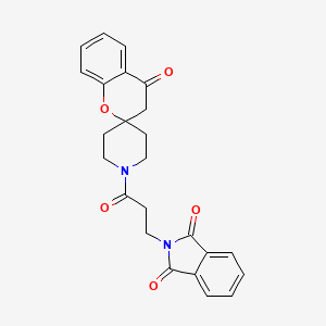 molecular formula C24H22N2O5 B2852419 2-(3-氧代-3-(4-氧代螺[色满-2,4'-哌啶]-1'-基)丙基)异吲哚啉-1,3-二酮 CAS No. 877811-30-8