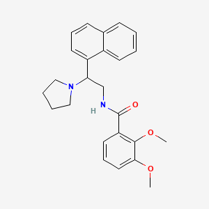 molecular formula C25H28N2O3 B2852422 2,3-二甲氧基-N-(2-(萘-1-基)-2-(吡咯烷-1-基)乙基)苯甲酰胺 CAS No. 942011-52-1