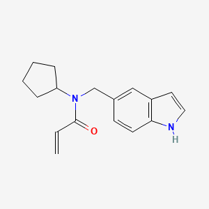 molecular formula C17H20N2O B2852425 N-Cyclopentyl-N-(1H-indol-5-ylmethyl)prop-2-enamide CAS No. 2411270-53-4