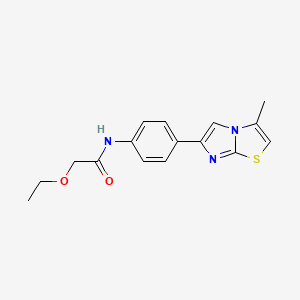 molecular formula C16H17N3O2S B2852430 2-ethoxy-N-(4-(3-methylimidazo[2,1-b]thiazol-6-yl)phenyl)acetamide CAS No. 893989-09-8