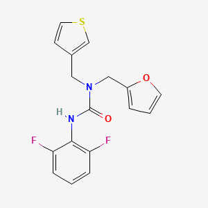 molecular formula C17H14F2N2O2S B2852431 3-(2,6-Difluorophenyl)-1-(furan-2-ylmethyl)-1-(thiophen-3-ylmethyl)urea CAS No. 1219903-97-5