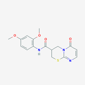 molecular formula C16H17N3O4S B2852434 N-(2,4-dimethoxyphenyl)-6-oxo-2,3,4,6-tetrahydropyrimido[2,1-b][1,3]thiazine-3-carboxamide CAS No. 1396869-61-6