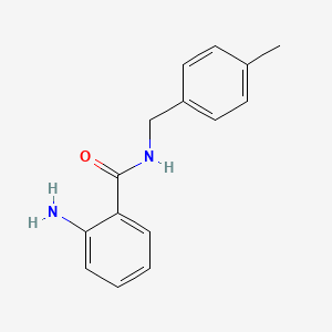 molecular formula C15H16N2O B2852435 2-amino-N-(4-methylbenzyl)benzamide CAS No. 554423-04-0