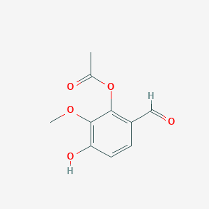 molecular formula C10H10O5 B2852437 6-甲酰基-3-羟基-2-甲氧苯基乙酸酯 CAS No. 272785-31-6