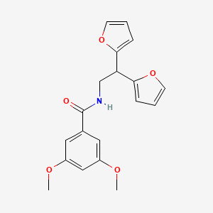 N-[2,2-bis(furan-2-yl)ethyl]-3,5-dimethoxybenzamide