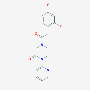 4-(2-(2,4-Difluorophenyl)acetyl)-1-(pyridin-2-yl)piperazin-2-one