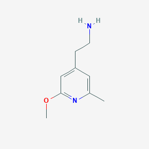 molecular formula C9H14N2O B2852444 4-Pyridineethanamine, 2-methoxy-6-methyl- CAS No. 1338566-69-0