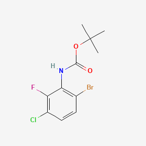 B2852454 6-Bromo-3-chloro-2-fluoroaniline, N-BOC protected CAS No. 1820705-04-1