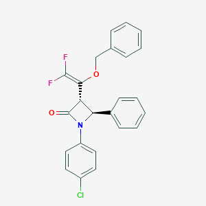 molecular formula C24H18ClF2NO2 B285246 3-[1-(Benzyloxy)-2,2-difluorovinyl]-1-(4-chlorophenyl)-4-phenyl-2-azetidinone 