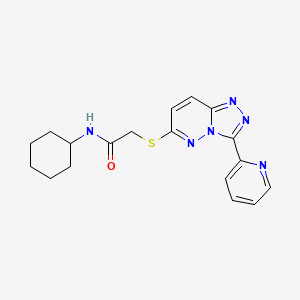 B2852470 N-cyclohexyl-2-[(3-pyridin-2-yl-[1,2,4]triazolo[4,3-b]pyridazin-6-yl)sulfanyl]acetamide CAS No. 868967-76-4