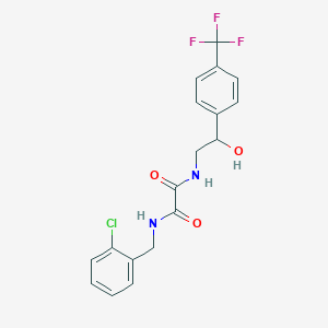 molecular formula C18H16ClF3N2O3 B2852474 N1-(2-氯苄基)-N2-(2-羟基-2-(4-(三氟甲基)苯基)乙基)草酰胺 CAS No. 1351644-75-1