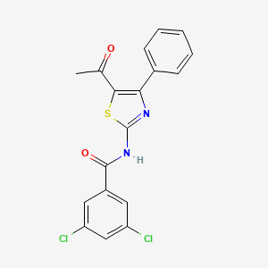 B2852476 N-(5-acetyl-4-phenyl-1,3-thiazol-2-yl)-3,5-dichlorobenzamide CAS No. 391221-33-3