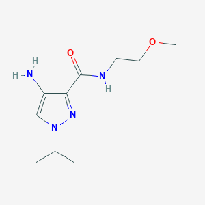 B2852479 4-Amino-1-isopropyl-N-(2-methoxyethyl)-1H-pyrazole-3-carboxamide CAS No. 2101198-00-7