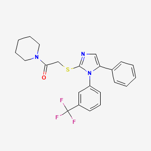 2-((5-phenyl-1-(3-(trifluoromethyl)phenyl)-1H-imidazol-2-yl)thio)-1-(piperidin-1-yl)ethanone