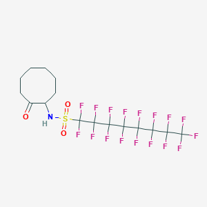 molecular formula C16H14F17NO3S B285249 1,1,2,2,3,3,4,4,5,5,6,6,7,7,8,8,8-heptadecafluoro-N-(2-oxocyclooctyl)octane-1-sulfonamide 