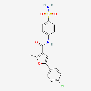 5-(4-chlorophenyl)-2-methyl-N-(4-sulfamoylphenyl)furan-3-carboxamide