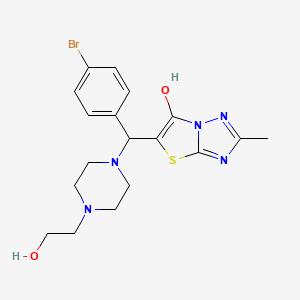 5-((4-Bromophenyl)(4-(2-hydroxyethyl)piperazin-1-yl)methyl)-2-methylthiazolo[3,2-b][1,2,4]triazol-6-ol