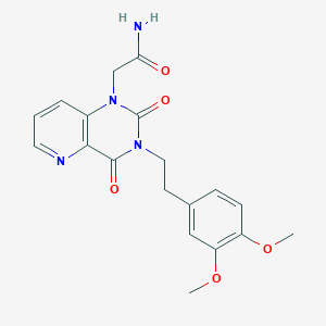 molecular formula C19H20N4O5 B2852507 2-(3-(3,4-dimethoxyphenethyl)-2,4-dioxo-3,4-dihydropyrido[3,2-d]pyrimidin-1(2H)-yl)acetamide CAS No. 921527-01-7