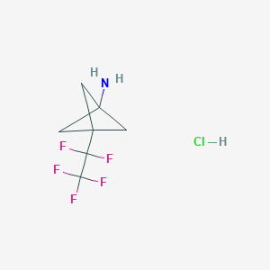 3-(1,1,2,2,2-Pentafluoroethyl)bicyclo[1.1.1]pentan-1-amine;hydrochloride