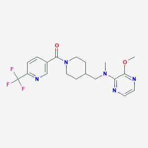 [4-[[(3-Methoxypyrazin-2-yl)-methylamino]methyl]piperidin-1-yl]-[6-(trifluoromethyl)pyridin-3-yl]methanone